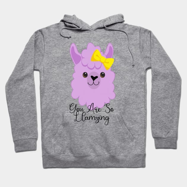 You Are So Llamazing Cool Llama Hoodie by Animal Specials